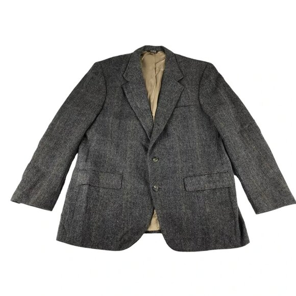 Bill Blass Mens Gray Pockets Single Breasted Long Sleeve Blazer Jacket‎ Size L - Picture 1 of 10